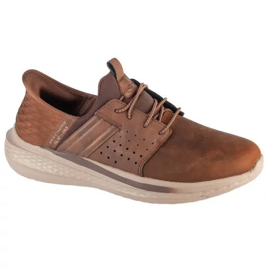 Zdjęcie produktu Skechers Slip-Ins: Slade - Zachary 210828-CDB, Męskie, Brązowe, buty sneakers, skóra licowa, rozmiar: 40