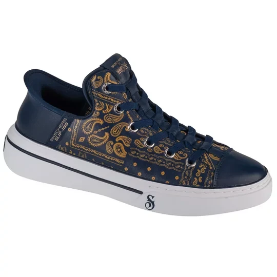 Zdjęcie produktu Skechers Slip-Ins Snoop One - Double G 251017-NVY, Męskie, Granatowe, buty sneakers, skóra naturalna, rozmiar: 40