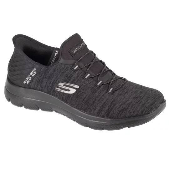 Zdjęcie produktu Skechers Slip-Ins Summits - Dazzling Haze 149937-BBK, Damskie, Czarne, buty sneakers, przewiewna siateczka, rozmiar: 36