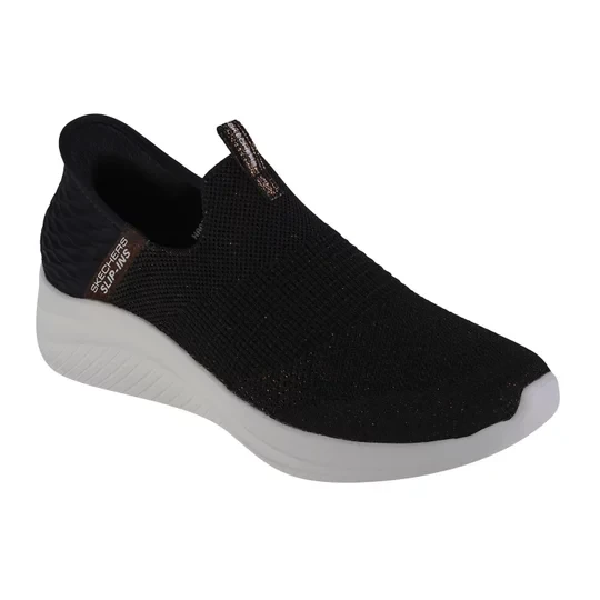 Zdjęcie produktu Skechers Slip-Ins Ultra Flex 3.0 - Glitter Me 149591-BKGD, Damskie, Czarne, buty sneakers, tkanina, rozmiar: 36