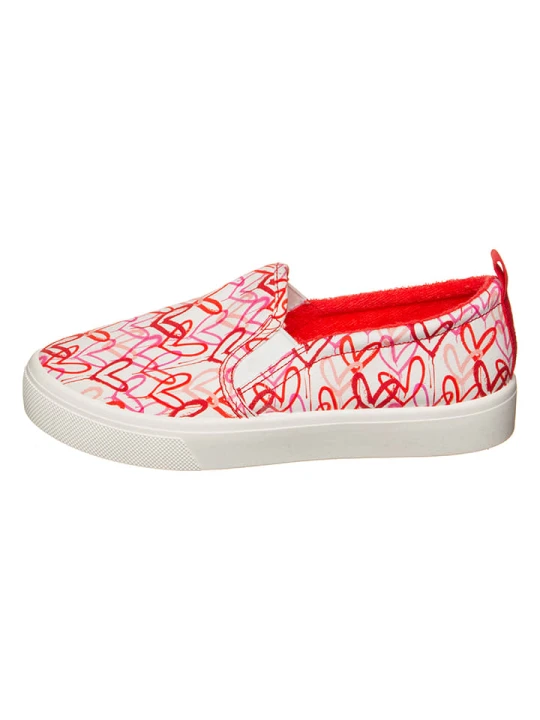 Zdjęcie produktu Skechers Slippersy "Poppy Drippin Love" w kolorze biało-czerwonym rozmiar: 35, 5