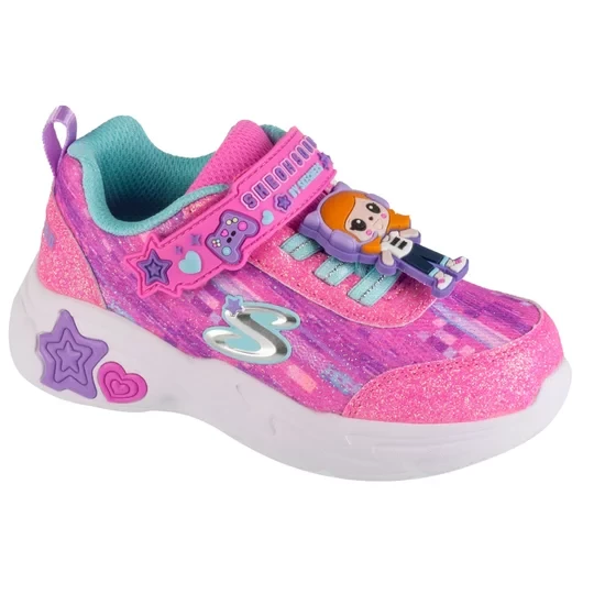 Zdjęcie produktu Skechers Snuggle Sneaks - Skech Squad 302214N-PKMT, Dla dziewczynki, Różowe, buty sneakers, syntetyk, rozmiar: 23