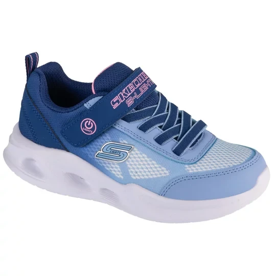 Zdjęcie produktu Skechers Sola Glow - Ombre Deluxe 303714L-NVLB, Dla dziewczynki, Granatowe, buty sneakers, tkanina, rozmiar: 30