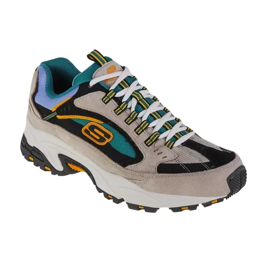 Zdjęcie produktu Skechers Stamina-Cutback 51286-WMLT, Męskie, Białe, buty sneakers, skóra zamszowa, rozmiar: 43