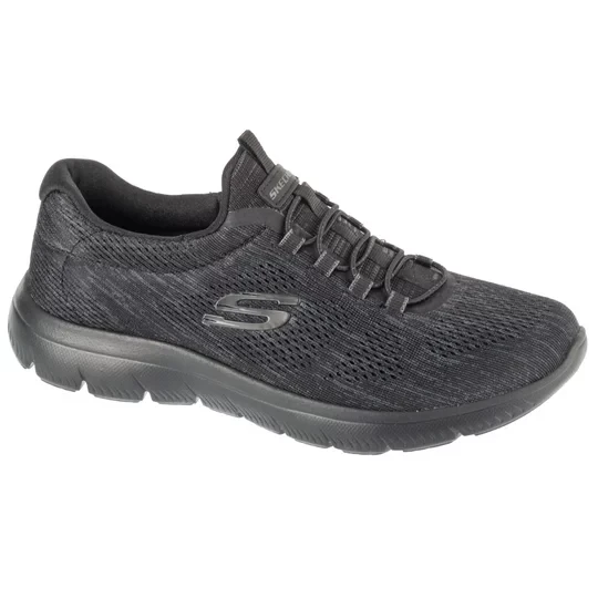 Zdjęcie produktu Skechers Summits - Fun Flair 150113-BBK, Damskie, Czarne, buty treningowe, przewiewna siateczka, rozmiar: 36