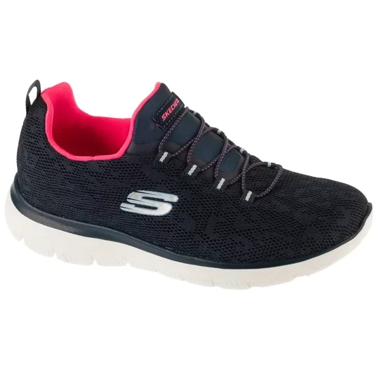 Zdjęcie produktu Skechers Summits - Leopard Spot 149037-NVHP, Damskie, Granatowe, buty sneakers, tkanina, rozmiar: 37