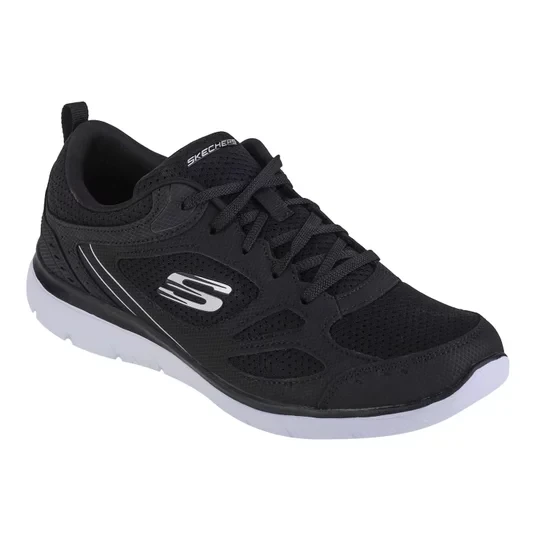 Zdjęcie produktu Skechers Summits Suited 12982-BKW, Damskie, Czarne, buty sneakers, skóra licowa, rozmiar: 36