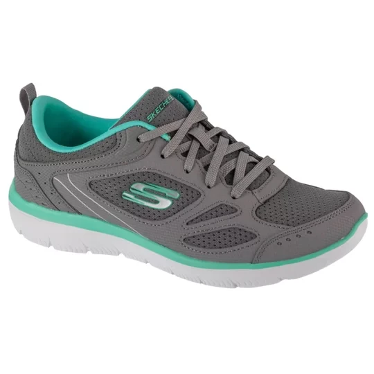 Zdjęcie produktu Skechers Summits Suited 12982-GYTQ, Damskie, Szare, buty sneakers, przewiewna siateczka, rozmiar: 36