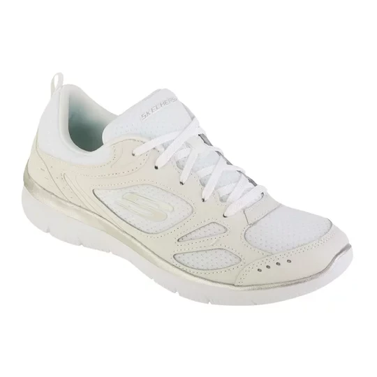 Zdjęcie produktu Skechers Summits Suited 12982-WSL, Damskie, Białe, buty sneakers, przewiewna siateczka, rozmiar: 36