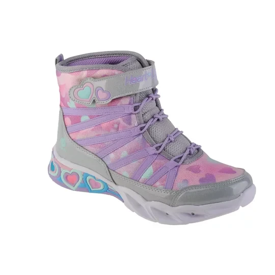 Zdjęcie produktu Skechers Sweetheart Lights - Dreamy Love 302667L-SMLT, Dla dziewczynki, Srebrne, buty zimowe, tkanina, rozmiar: 33