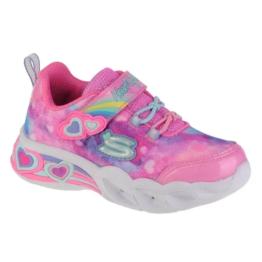 Zdjęcie produktu Skechers Sweetheart Lights-Lovely Dreams 302663N-PKLV, Dla dziewczynki, Różowe, buty sneakers, tkanina, rozmiar: 21