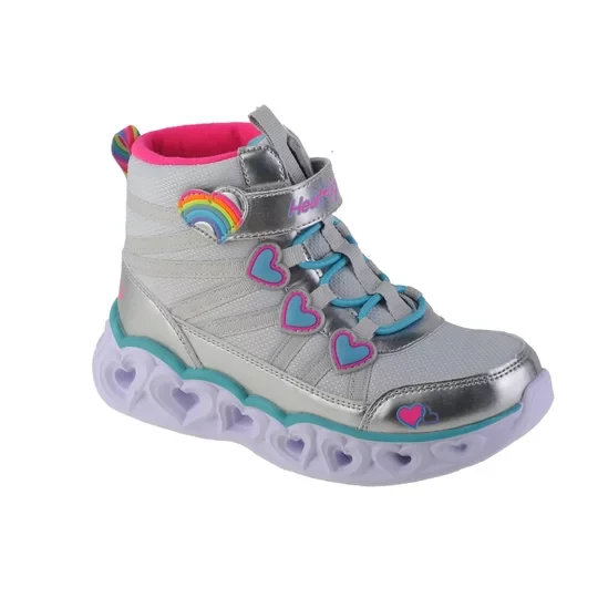 Zdjęcie produktu Skechers Sweetheart Lights - Sweet Styling 302668L-SMLT, Dla dziewczynki, Srebrne, buty zimowe, tkanina, rozmiar: 32
