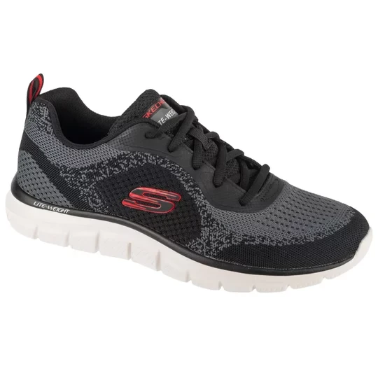 Zdjęcie produktu Skechers Track - Glendor 232699-BKRD, Męskie, Czarne, buty sneakers, przewiewna siateczka, rozmiar: 41