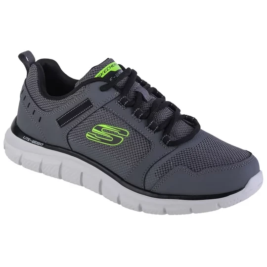 Zdjęcie produktu Skechers Track-Knockhill 232001-CCBK, Męskie, Szare, buty sneakers, tkanina, rozmiar: 41
