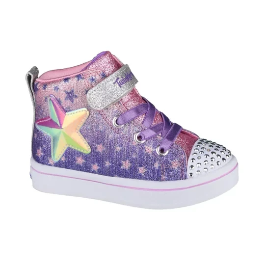 Zdjęcie produktu Skechers Twi-Lites Lil Starry Gem 314400N-LVMT, Dla dziewczynki, Fioletowe, buty sneakers, syntetyk, rozmiar: 21