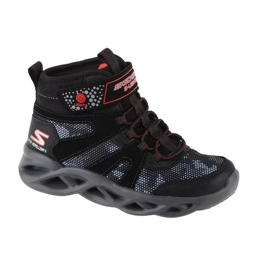 Zdjęcie produktu Skechers Twisted Brights - Zerrix 400145L-BKRD, Dla chłopca, Czarne, śniegowce, syntetyk, rozmiar: 28