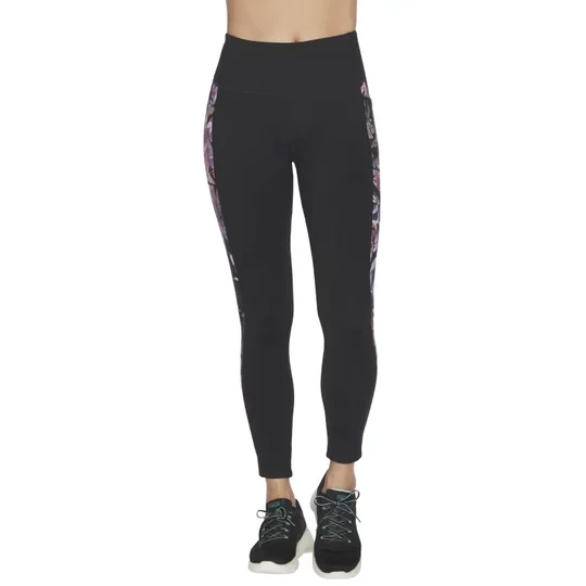 Zdjęcie produktu Skechers Ultraviolet High Waisted Full Length Legging WLG249-BKPR, Damskie, Czarne, leginsy, nylon, rozmiar: L