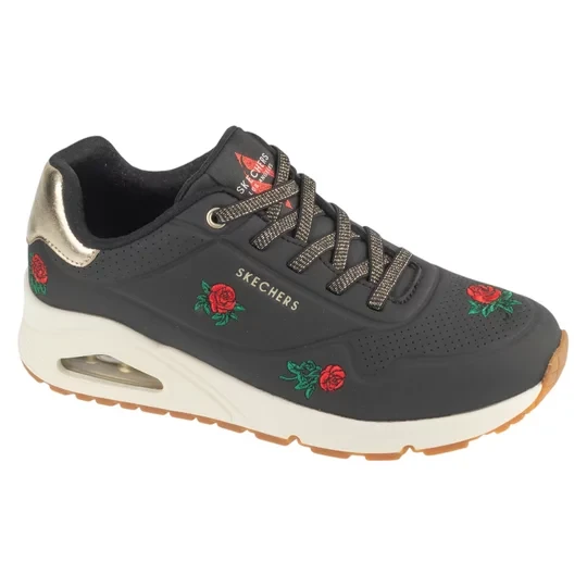 Zdjęcie produktu Skechers Uno - Champagne and Roses 177862-BKRD, Damskie, Czarne, buty sneakers, skóra syntetyczna, rozmiar: 36