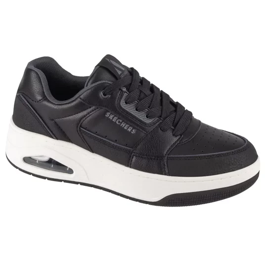 Zdjęcie produktu Skechers Uno Court - Low-Post 183140-BLK, Męskie, Czarne, buty sneakers, skóra syntetyczna, rozmiar: 43