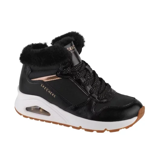 Zdjęcie produktu Skechers Uno - Cozy On Air 310518L-BKRG, Dla dziewczynki, Czarne, buty zimowe, skóra syntetyczna, rozmiar: 28