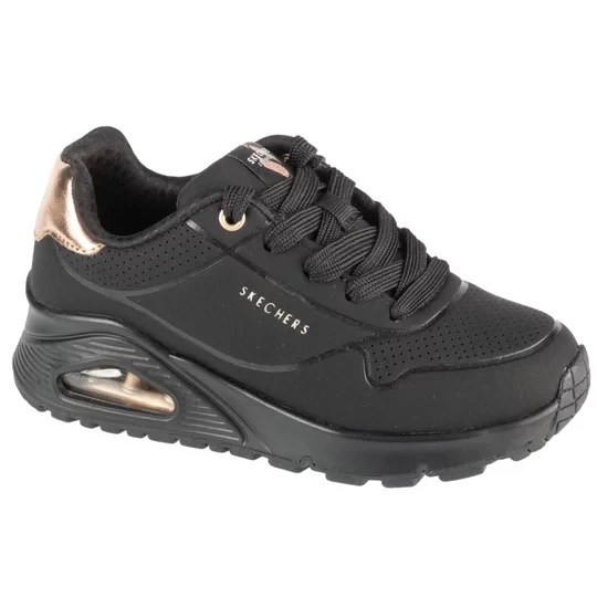 Zdjęcie produktu Skechers Uno Gen1 - Shimmer Away 310545L-BBK, Dla dziewczynki, Czarne, buty sneakers, skóra syntetyczna, rozmiar: 28