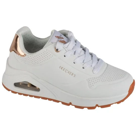 Zdjęcie produktu Skechers Uno Gen1 - Shimmer Away 310545L-WHT, Dla dziewczynki, Białe, buty sneakers, skóra syntetyczna, rozmiar: 29