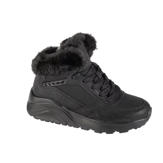 Zdjęcie produktu Skechers Uno Lite - Comfurt Collar 310396L-BBK, Dla dziewczynki, Czarne, buty zimowe, skóra syntetyczna, rozmiar: 28