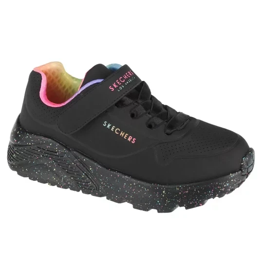 Zdjęcie produktu Skechers Uno Lite Rainbow Specks 310457L-BKMT, Dla dziewczynki, Czarne, buty sneakers, skóra syntetyczna, rozmiar: 28