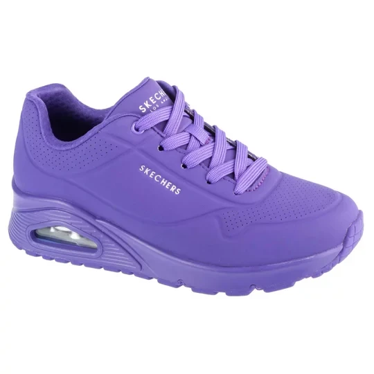 Zdjęcie produktu Skechers Uno - Night Shades 73667-PUR, Damskie, Fioletowe, buty sneakers, skóra syntetyczna, rozmiar: 36