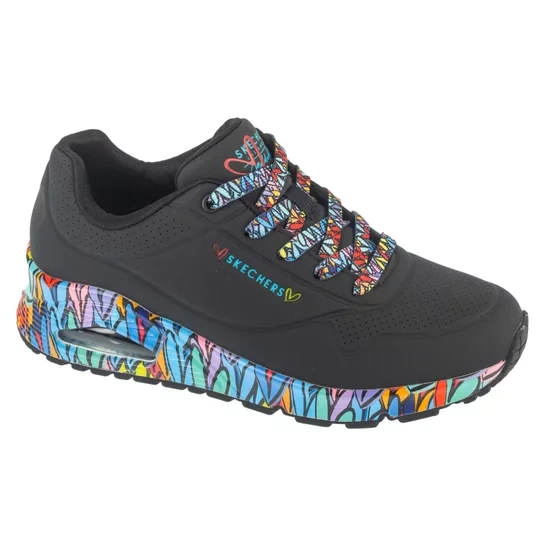 Zdjęcie produktu Skechers Uno - Ravaged Love 177918-BKMT, Damskie, Czarne, buty sneakers, skóra syntetyczna, rozmiar: 35, 5
