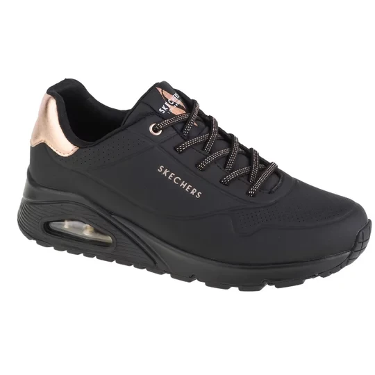 Zdjęcie produktu Skechers Uno-Shimmer Away 155196-BBK, Damskie, Czarne, buty sneakers, skóra syntetyczna, rozmiar: 36