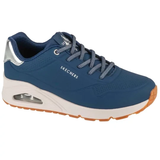 Zdjęcie produktu Skechers Uno-Shimmer Away 155196-NVSL, Damskie, Granatowe, buty sneakers, skóra syntetyczna, rozmiar: 36, 5