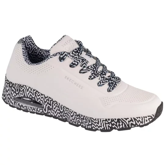 Zdjęcie produktu Skechers Uno - Stark Mini Drip 183518-WBK, Męskie, Białe, buty sneakers, skóra syntetyczna, rozmiar: 47, 5