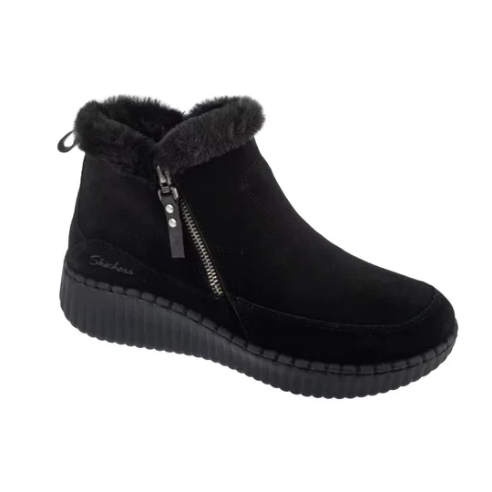 Zdjęcie produktu Skechers Wilshire Blvd - Fresh Zip 168108-BBK, Damskie, Czarne, buty zimowe, skóra zamszowa, rozmiar: 36