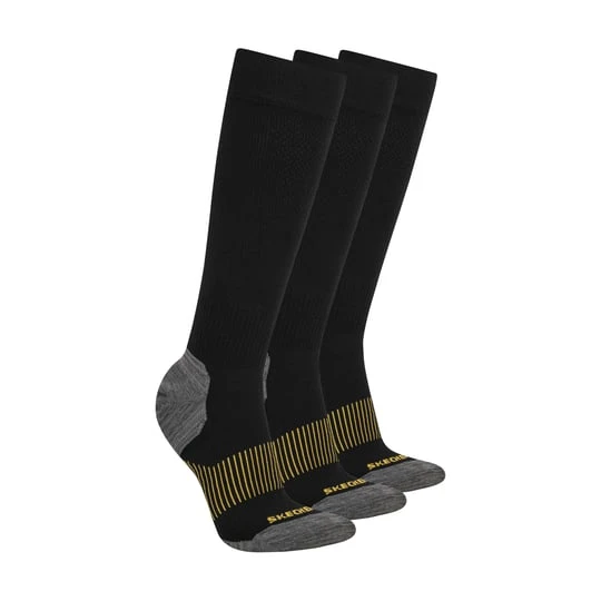 Zdjęcie produktu Skechers Work: 3 Pack Womężczyźni's Over Calf Compression skarpety - Czarny