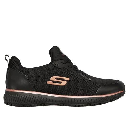 Zdjęcie produktu Skechers Work Slip-Resistant: Squad - Czarny / Rozowe Zloto