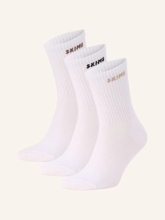 Zdjęcie produktu Skims 3 Pary Skarpet Ribbed Crew weiss SNOW LOGO MULTI