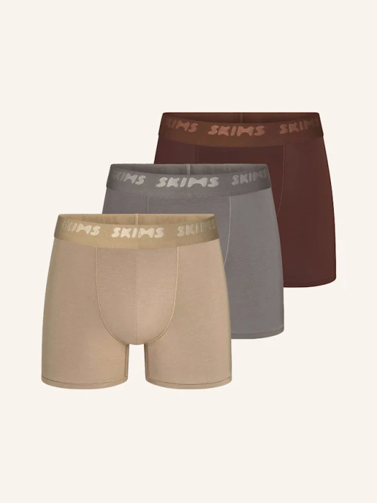 Zdjęcie produktu Skims Bokserki Skims Stretch, 3 Szt. braun brązowy
