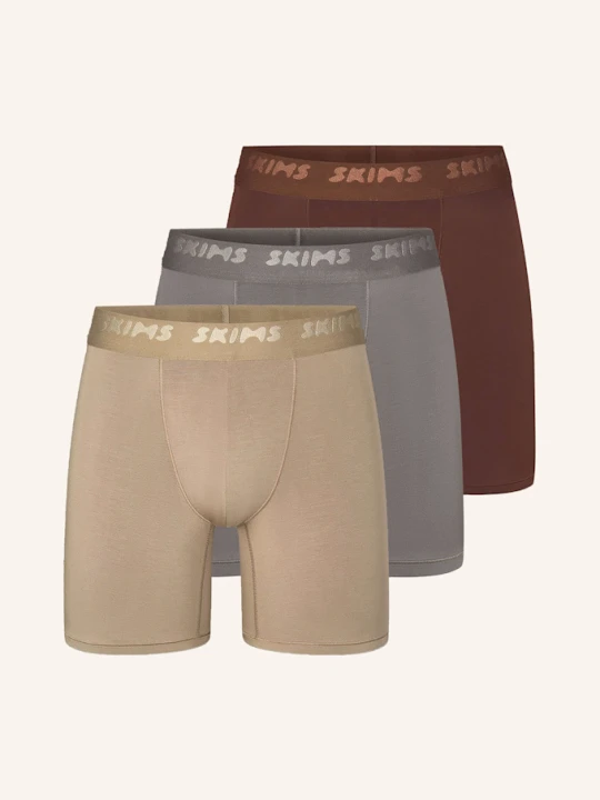 Zdjęcie produktu Skims Bokserki Skims Stretch, 3 Szt. braun brązowy