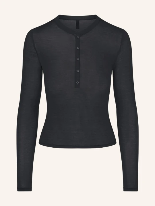 Zdjęcie produktu Skims Koszulka Lounge Sheer Modal schwarz ONYX