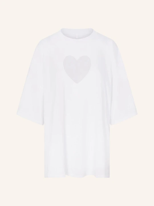 Zdjęcie produktu Skims Koszulka Lounge Worn In Jersey Z Wycięciem weiss SNOW