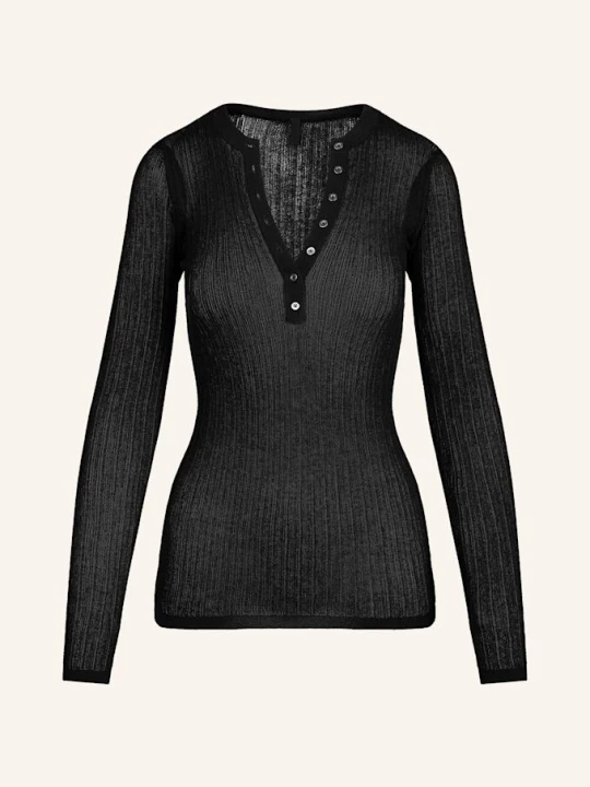 Zdjęcie produktu Skims Koszulka Rekreacyjna Sheer Knit schwarz ONYX