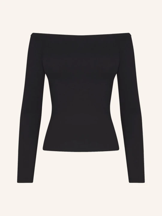 Zdjęcie produktu Skims Koszulka Typu Lounge Smooth Layers schwarz OBSIDIAN