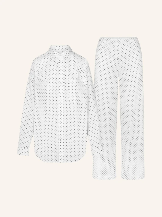 Zdjęcie produktu Skims Piżama Cotton Poplin schwarz ONYX DOT PRINT