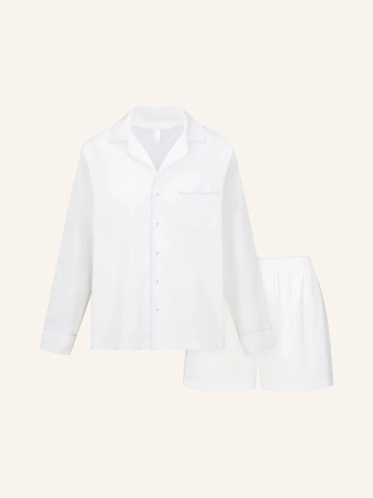Zdjęcie produktu Skims Piżama Typu Shorty Cotton Poplin Sleep weiss SNOW CONTRAST