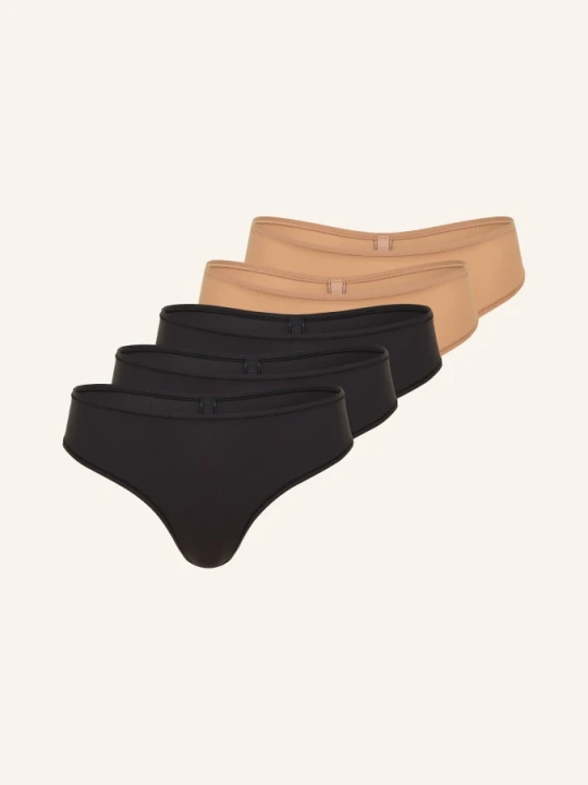 Zdjęcie produktu Skims Stringi Fits Everybody, 5 Szt. schwarz SIENNA AND ONYX