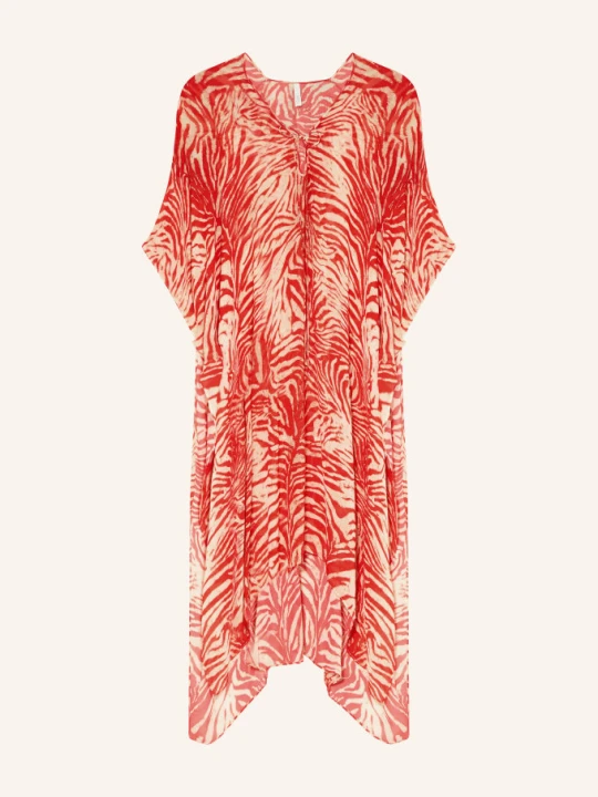 Zdjęcie produktu Skims Sukienka Plażowa Sheer Cover-Ups rot CZBP CARMINE ZEBRA PRINT