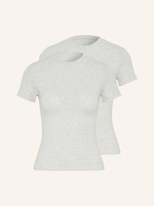 Zdjęcie produktu Skims T-Shirt Cotton Jersey, 2 Szt. grau