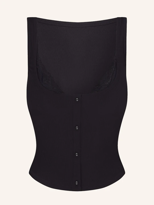 Zdjęcie produktu Skims Top Rekreacyjny Soft Lounge Lace schwarz ONYX