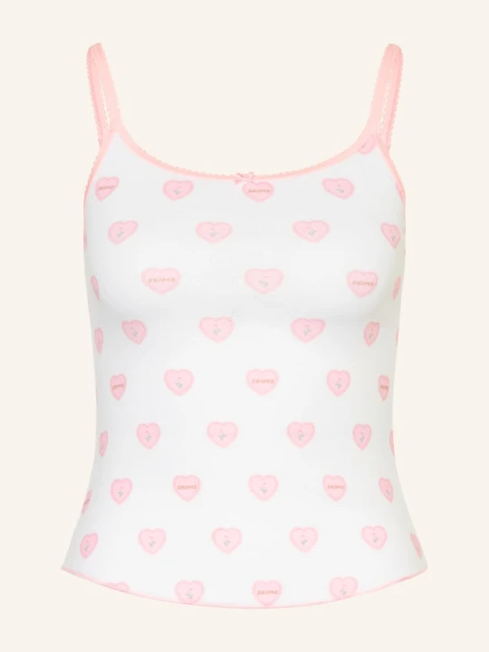 Zdjęcie produktu Skims Top Typu Lounge Skims Pointelle weiss SNOW LACE HEARTS